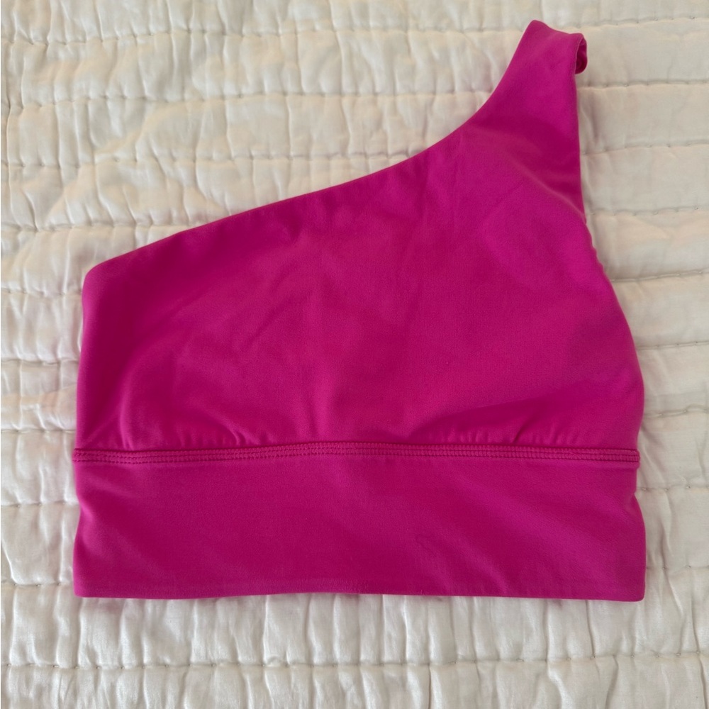 One-Shoulder Pink Crop Top